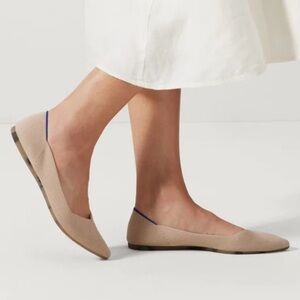 ROTHY’S THE POINT ECRU WOMEN’S POINTY TOE FLATS 9.5